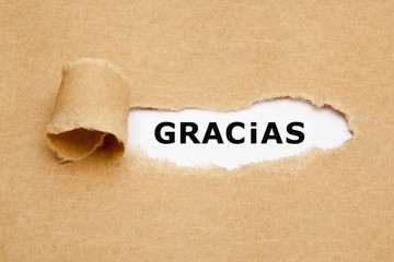 Gracias Torn Paper