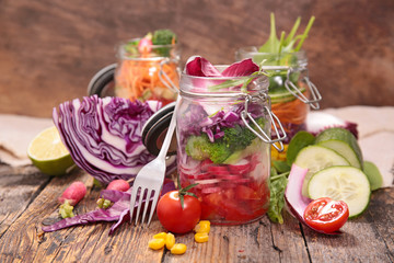 layer salad in jar