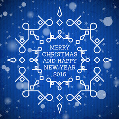 blue christmas ornamental snowflake