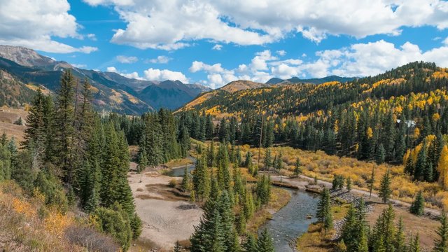Uncompahgre National Forest Nice Sunny Day Fall Foliage 4k Raw Timelapse UHD