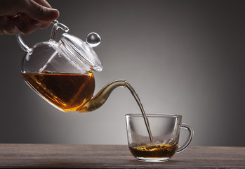 poured from a teapot