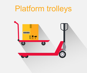 Platform Trolleys Icon Design Style