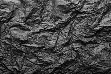 Naklejka premium black crumpled paper texture
