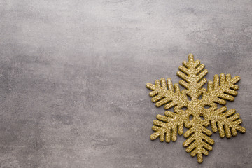The gray metal background, Christmas decoration.