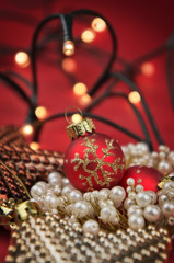 Fototapeta na wymiar Christmas decorations with copy space