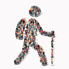 people shape  man traveler