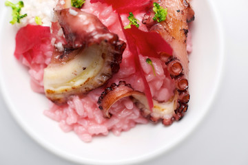 Octopus risotto