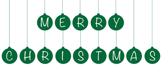 Green Merry Christmas Ornaments