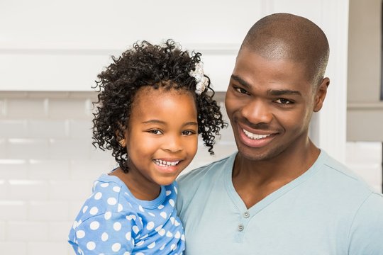 Father And Daughter In The Kitchen 