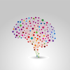 Creative concept of the human brain, vector illustration