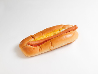 Hot dog / White background