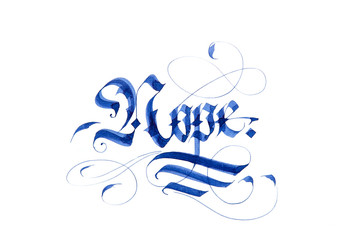 Modern gothic flat calligraphy. Hope.