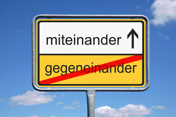 Miteinander  statt gegeneinander