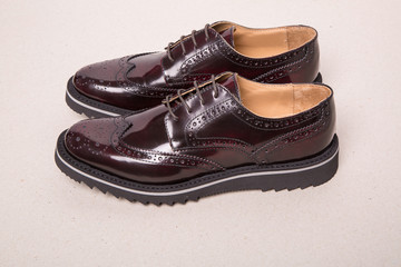 pair of man brogues shoes