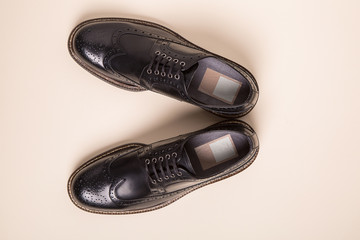 pair of man brogues shoes