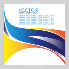 Creative vector illustration of the abstract Yellow and blue fra