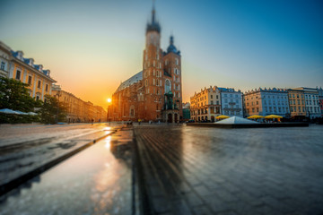Fototapeta na wymiar Market square in Krakow