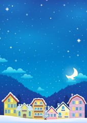 Obraz na płótnie Canvas Winter theme with Christmas town image 2