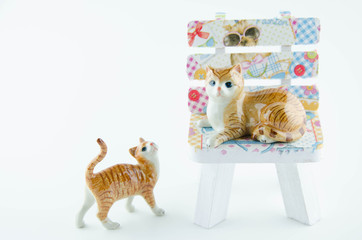 Cat statues