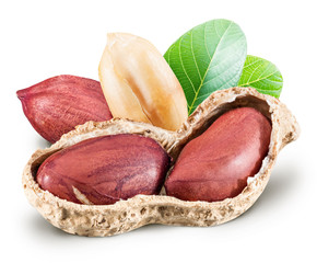 Peanuts with leaves.