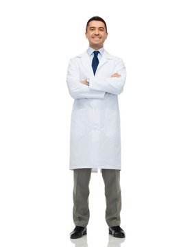 Smiling Male Doctor In White Coat