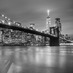 Naklejki  Most Brookliński o zmierzchu, Nowy Jork.