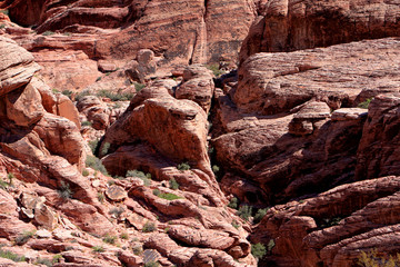 Colorful rocks at the Red Rock Canyon National Conservation Area in Nevada, USA