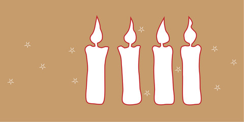 Kerzen und Weihnachten