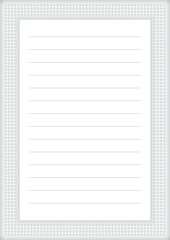 A page of notepad with decorative frame