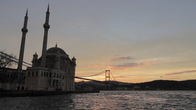 Ortaköy Mosque in Istanbul - early morning