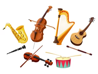 Fotobehang Musical instruments © ddraw