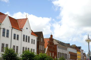 Fototapeta na wymiar Husum - Historische Altstadt - Nordfriesland 