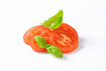 sliced red tomato