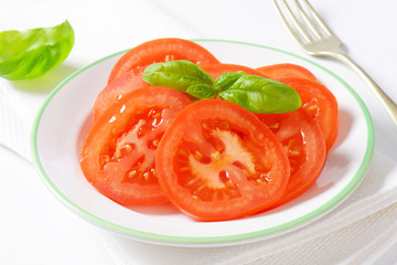 red tomato slices
