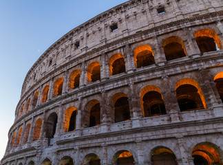 Naklejka premium Sunrise at Colosseum