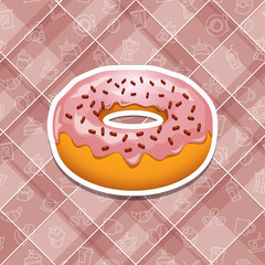 Vector realistic donut icons