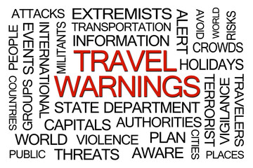 Travel Warnings Word Cloud