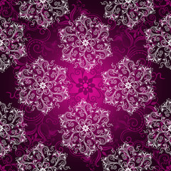 Vintage purple seamless pattern