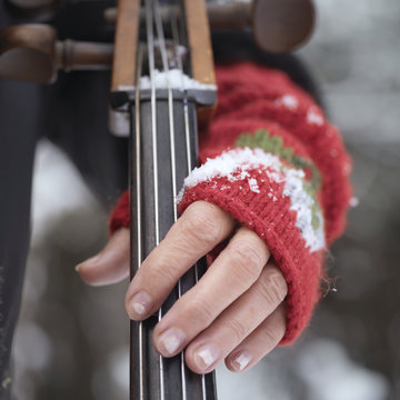 Playing Cello Outdoor