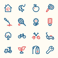 Gardening Equipment Web icons