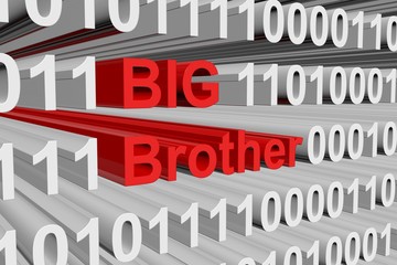 big brother presented in the form of binary code