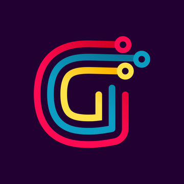 G letter formed by electric line.