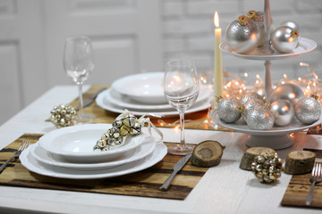 Beautiful Christmas table setting