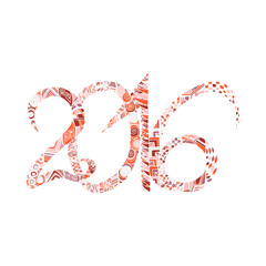 zentangl hand draw numbers in 2016