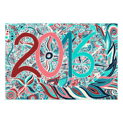 zentangl flowers hand draw numbers in 2016