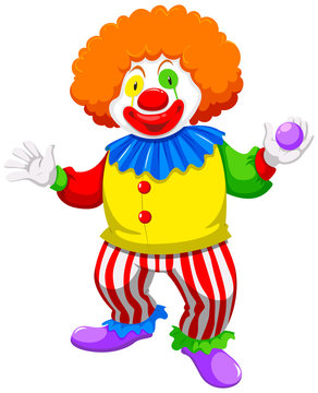 Clown holding a ball