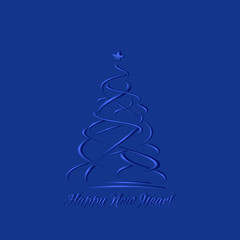 Blue greeting card
