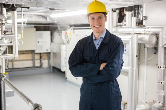 Engineer smiling at the camera