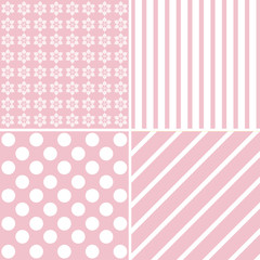 Set of four Christmas patterns