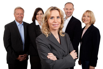 Fototapeta premium Managerin mit Team